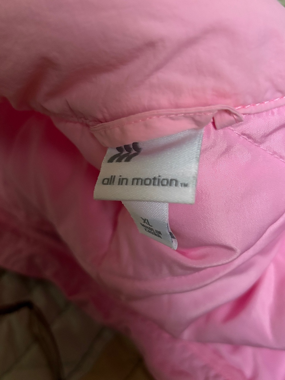 All in Motion Women’s XL Pink Quilted Jacket Full Zip Nylon Lightweight - Picture 7 of 8
